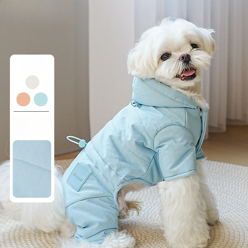 Cozy Pet Padded Suit with Hood and Four - Limb Coverage