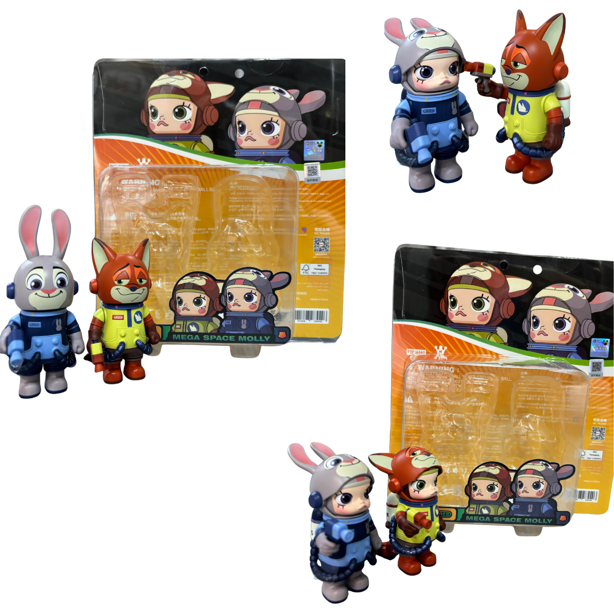Pop Mart Mega Space Molly Zootopia Judy & Nick Set 100%