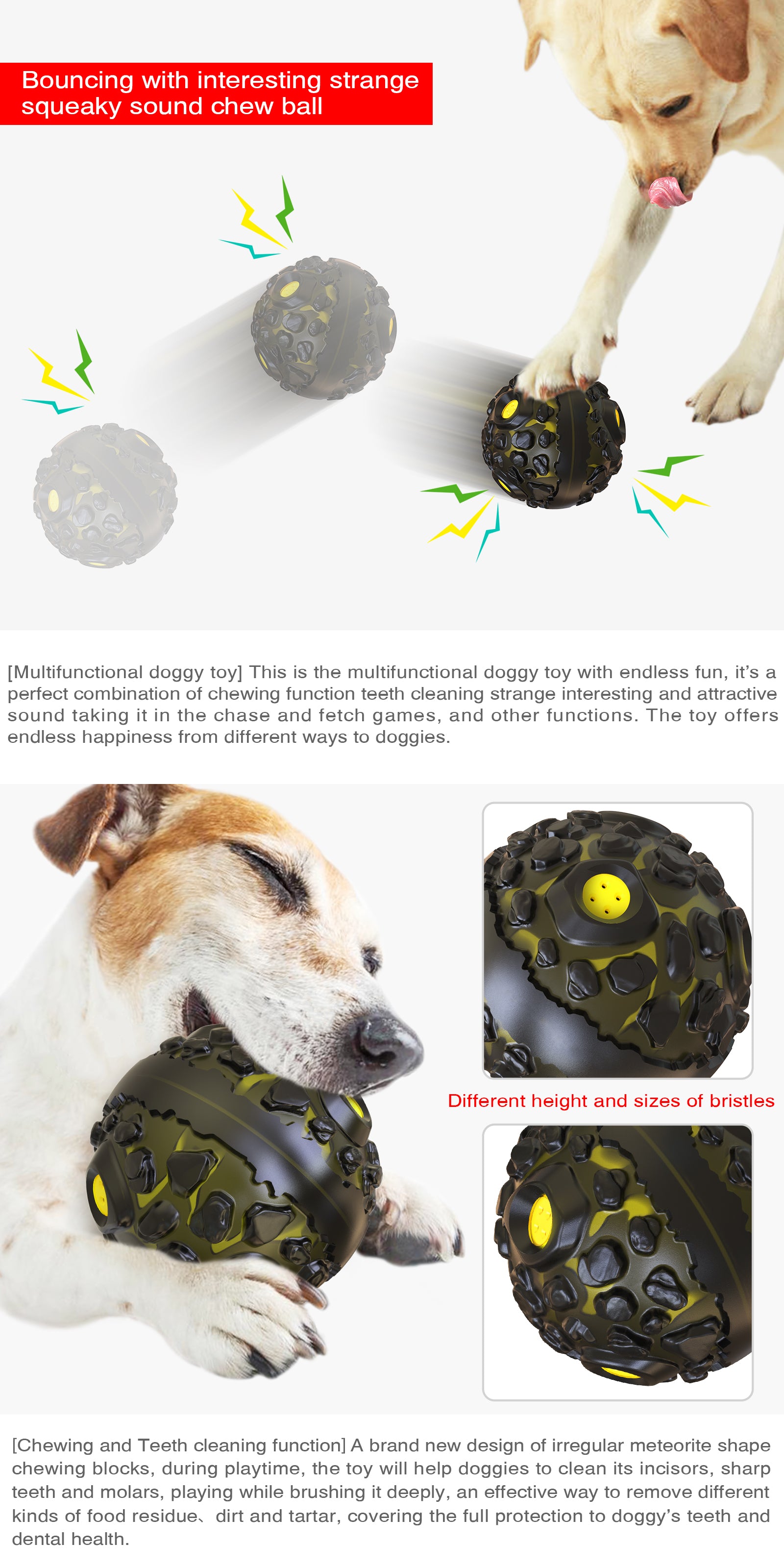 Meteorite Rolling Giggling Dog Ball