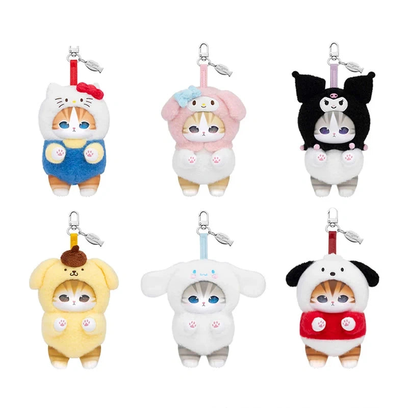 Mofusand x Sanrio Characters Kiramekko Plush Pendant