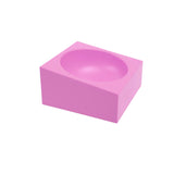 Pink Square Bowl(+free stainless steel bowl)