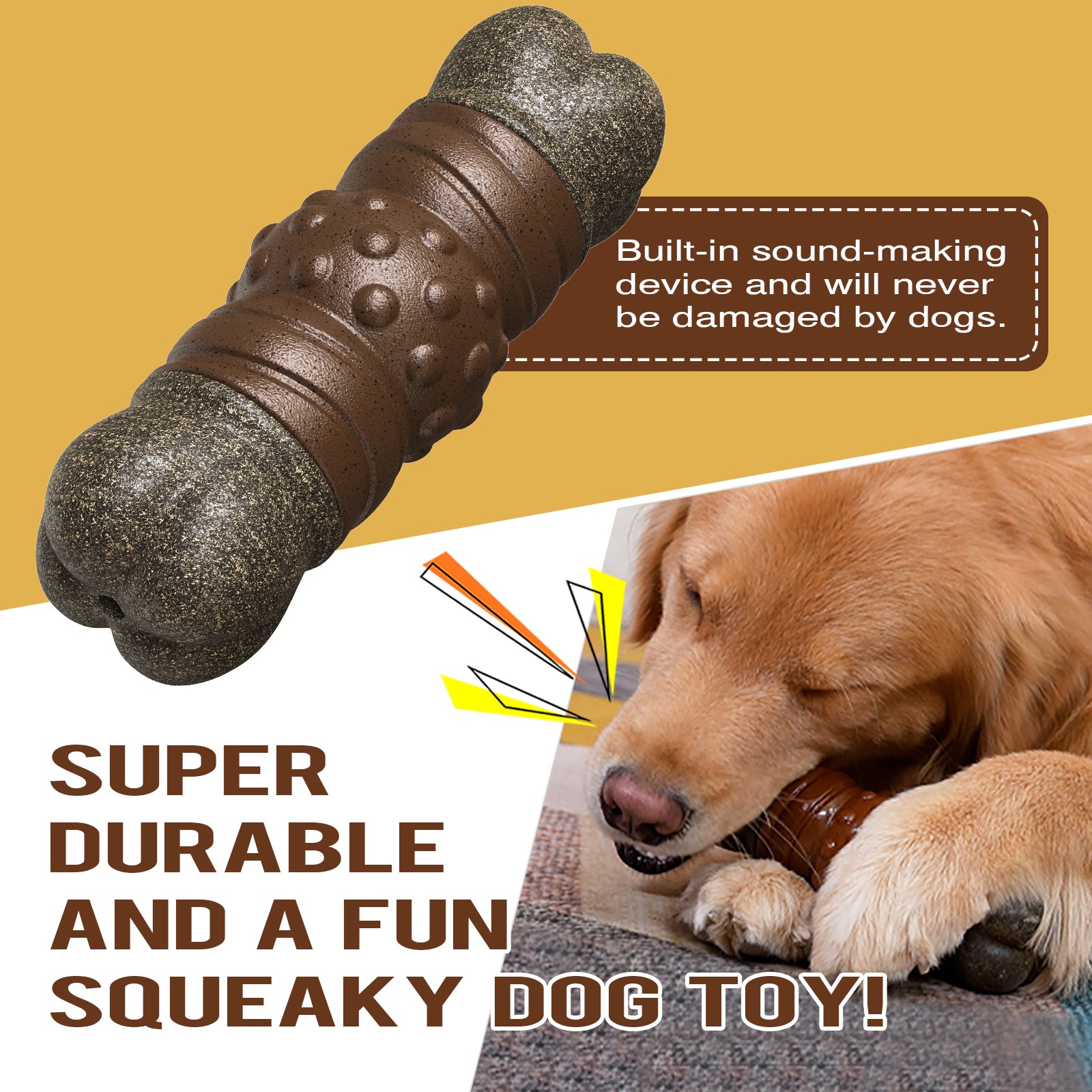 Bone Squeaky Dog Chew Toy