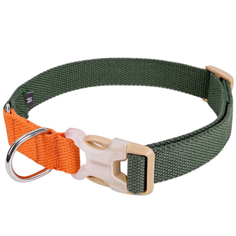 Corgi Neckband, Polyester-Cotton Webbing, No-Choke, Soft, Adjustable Dopamine Color Dog Collar - ri-son