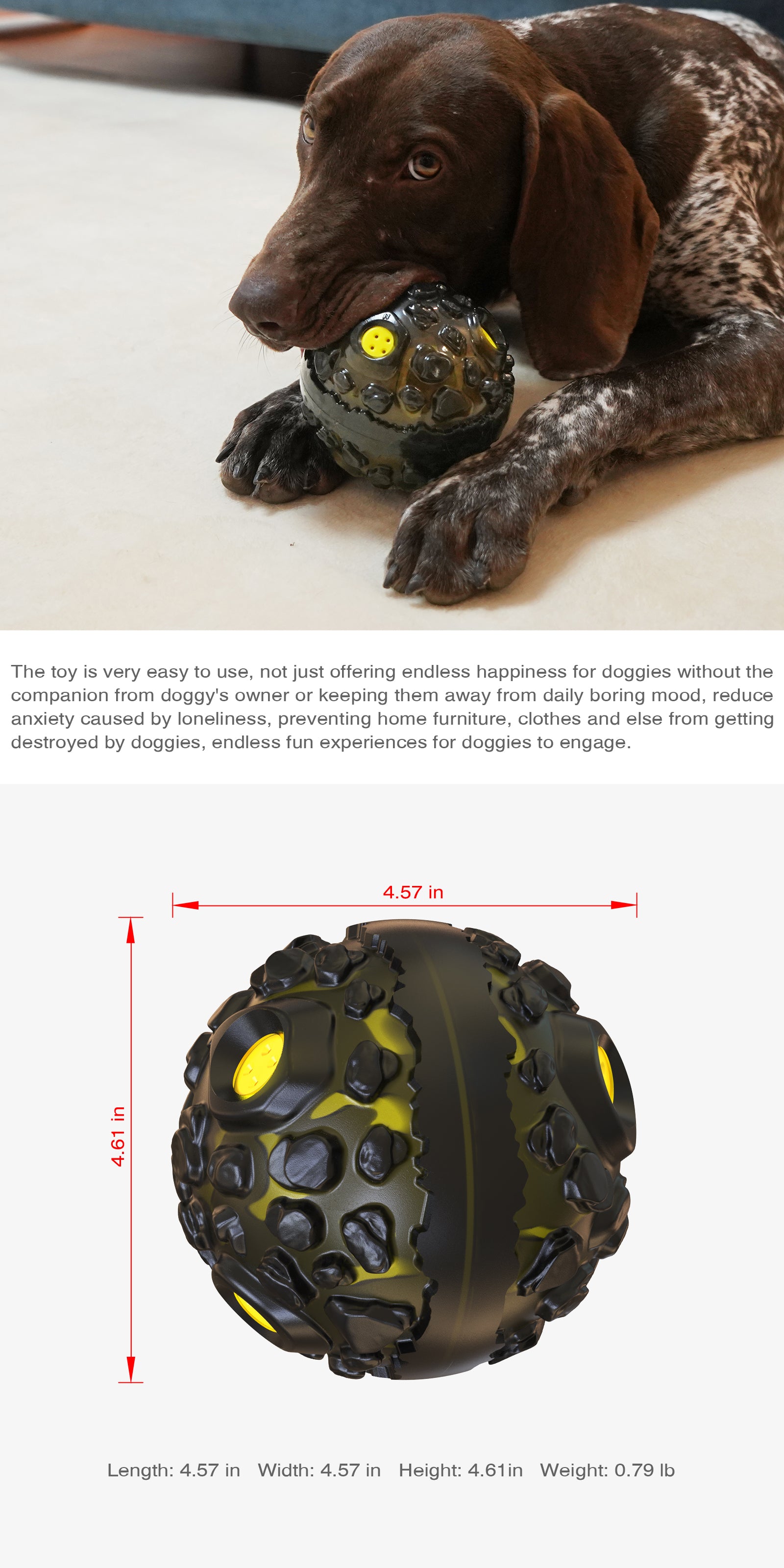 Meteorite Rolling Giggling Dog Ball