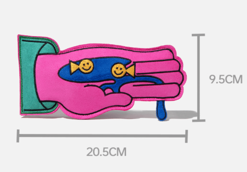 Pink Gloves Dog Squeaky Frisbee Toy