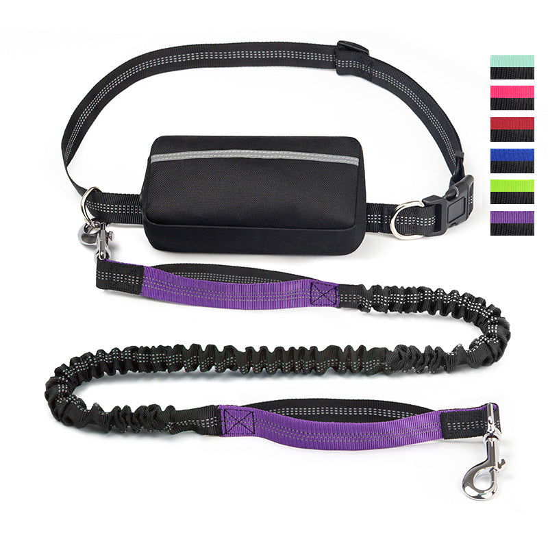 Ri-son Hands Free Dog Run Leash & Zipper Pouch