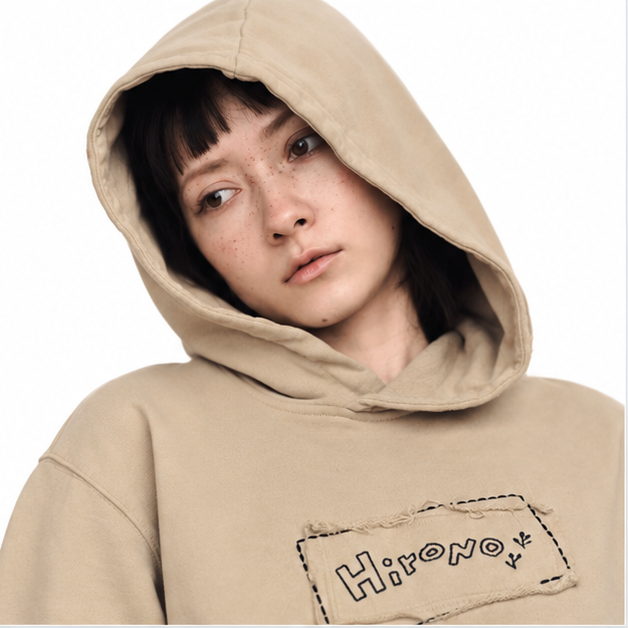 Hirono Living Wild Distressed Patch Hoodie