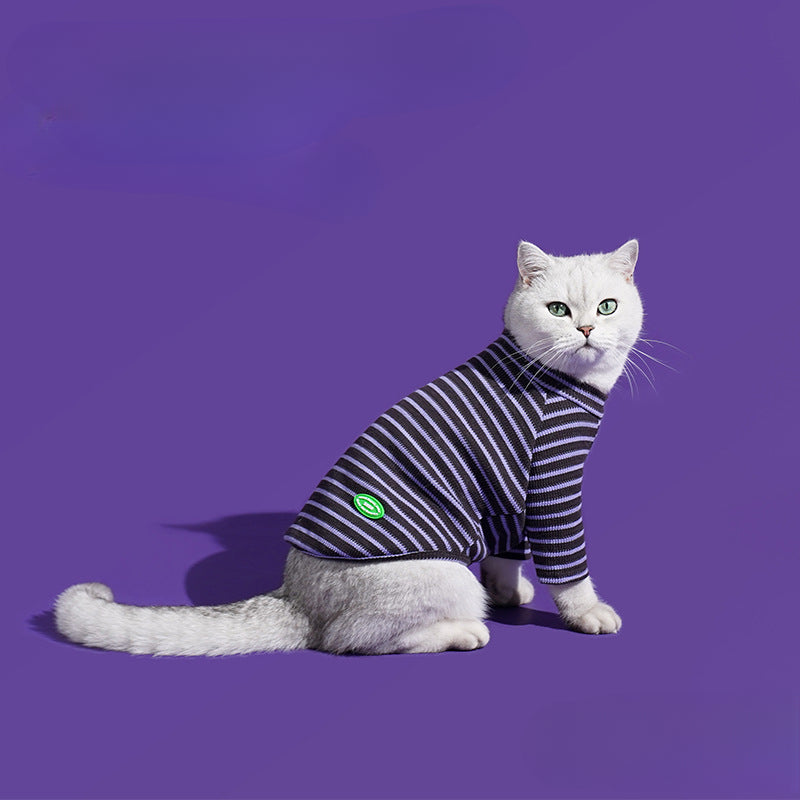 Zeze Striped Skin-Friendly Base Shirt for Cats & Dogs