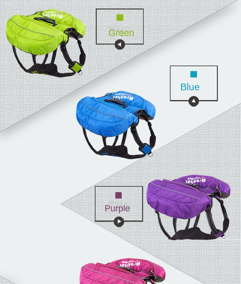 Reflective Dog Saddle Bags with Harness - ri-son