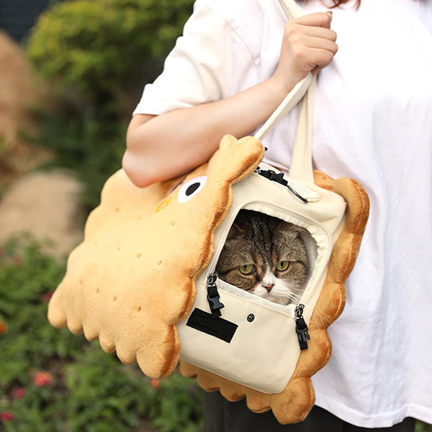 Handmade Pet Dog Travel Bag, Outdoor Travel Bag, Single Shoulder Cat Bag, Comfortable Breathable Pet Carrier Bag, Pet Carrier Bag - ri-son