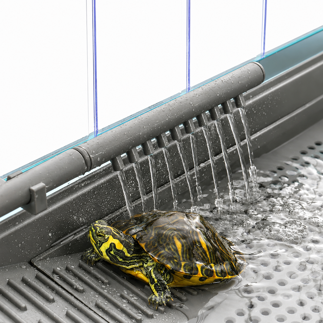 Escape-Proof Turtle Tank with Easy Drainage