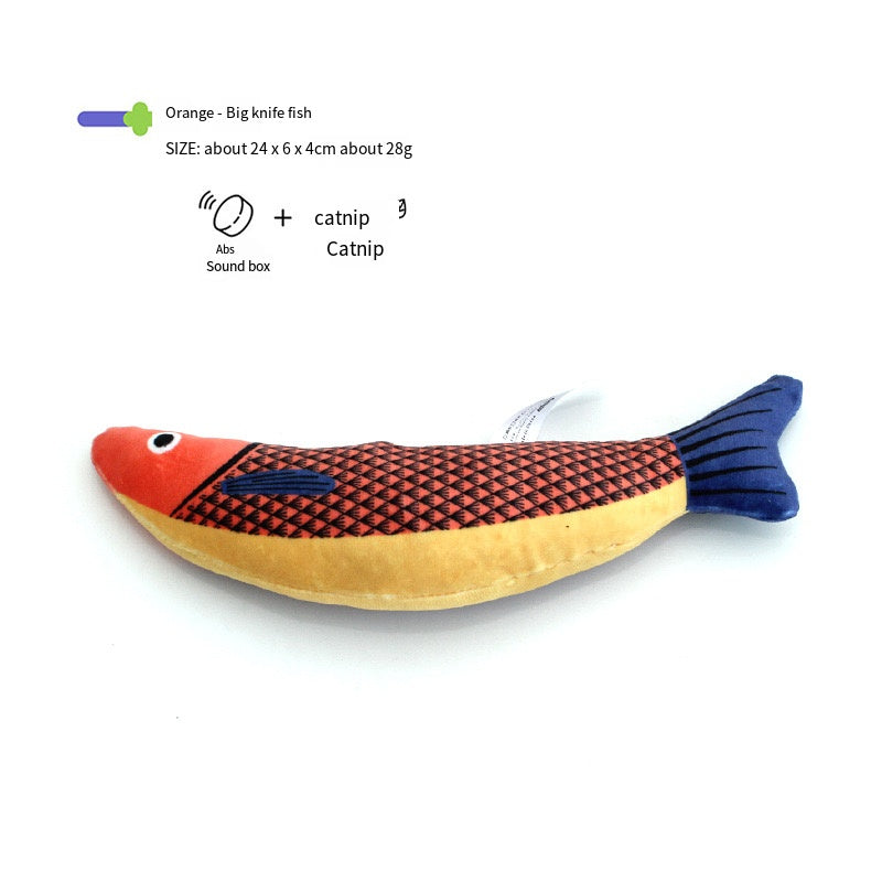 Interactive Flopping Fish Cat Toy with Catnip