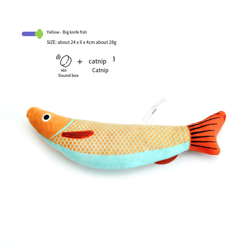 Interactive Flopping Fish Cat Toy with Catnip