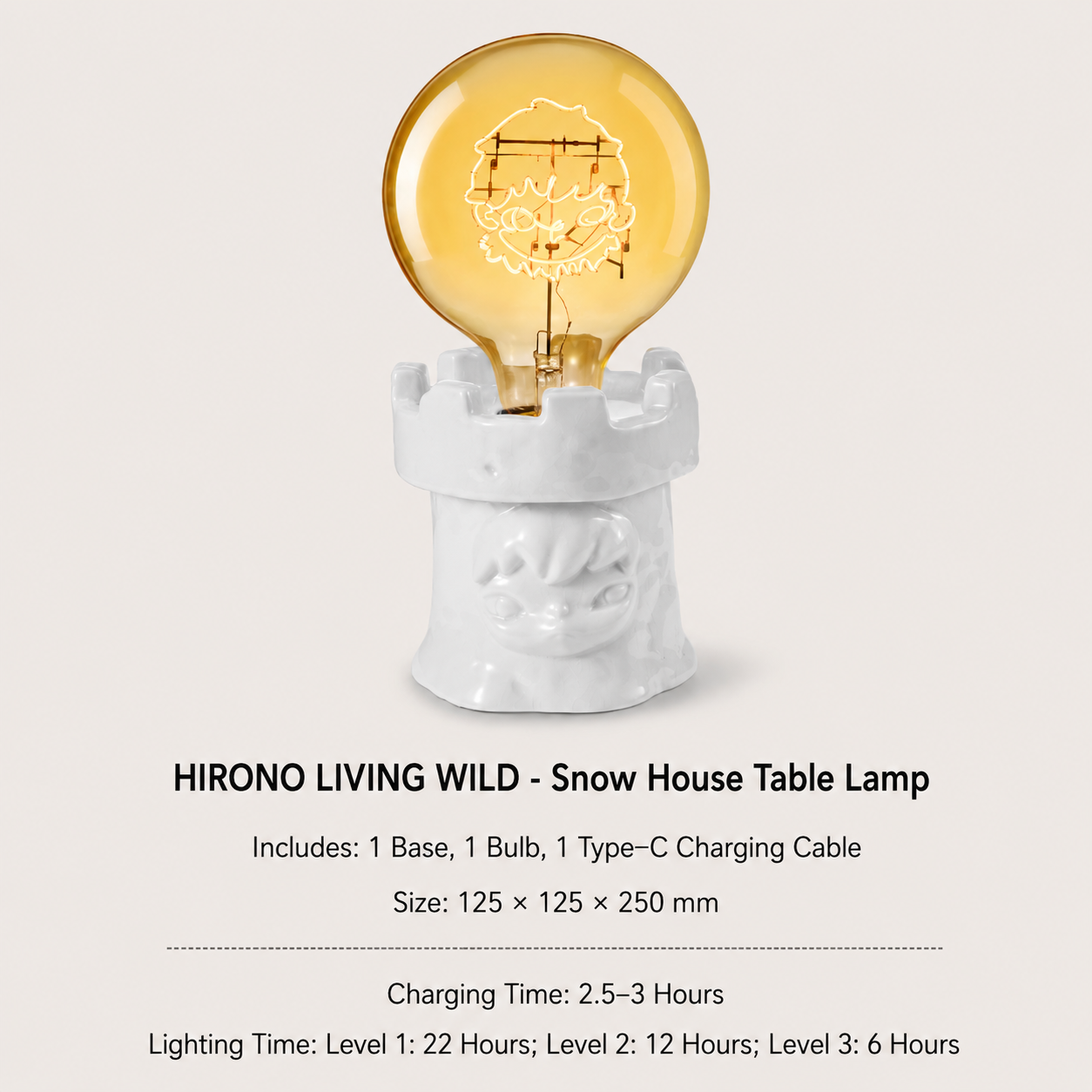 Hirono Living Wild – Snow House Table Lamp