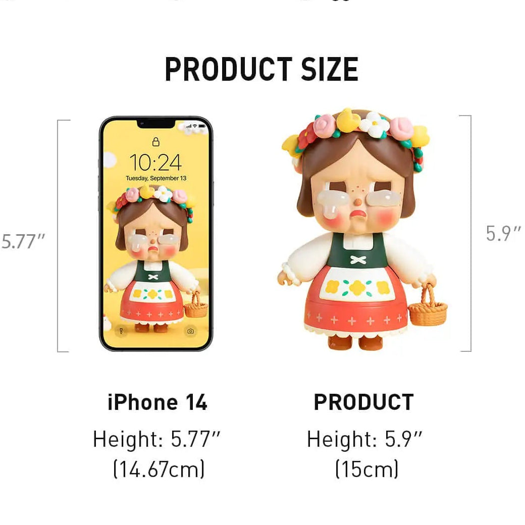 Cry Baby Russian Doll Figurine packaging with product details and illustrations.