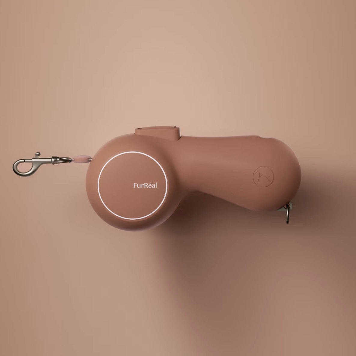 Heated Retractable Dog Leash with Power Bank biege brown 02