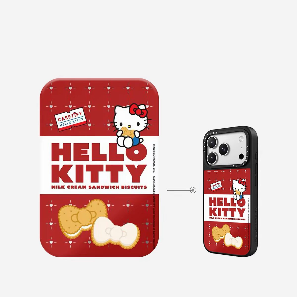 Hello Kitty x CASETiFY Milk Cream Sandwich Biscuits Phone Case