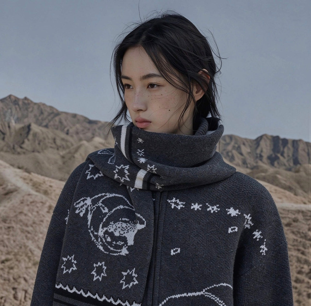 Hirono Whisper Within Knitted Scarf