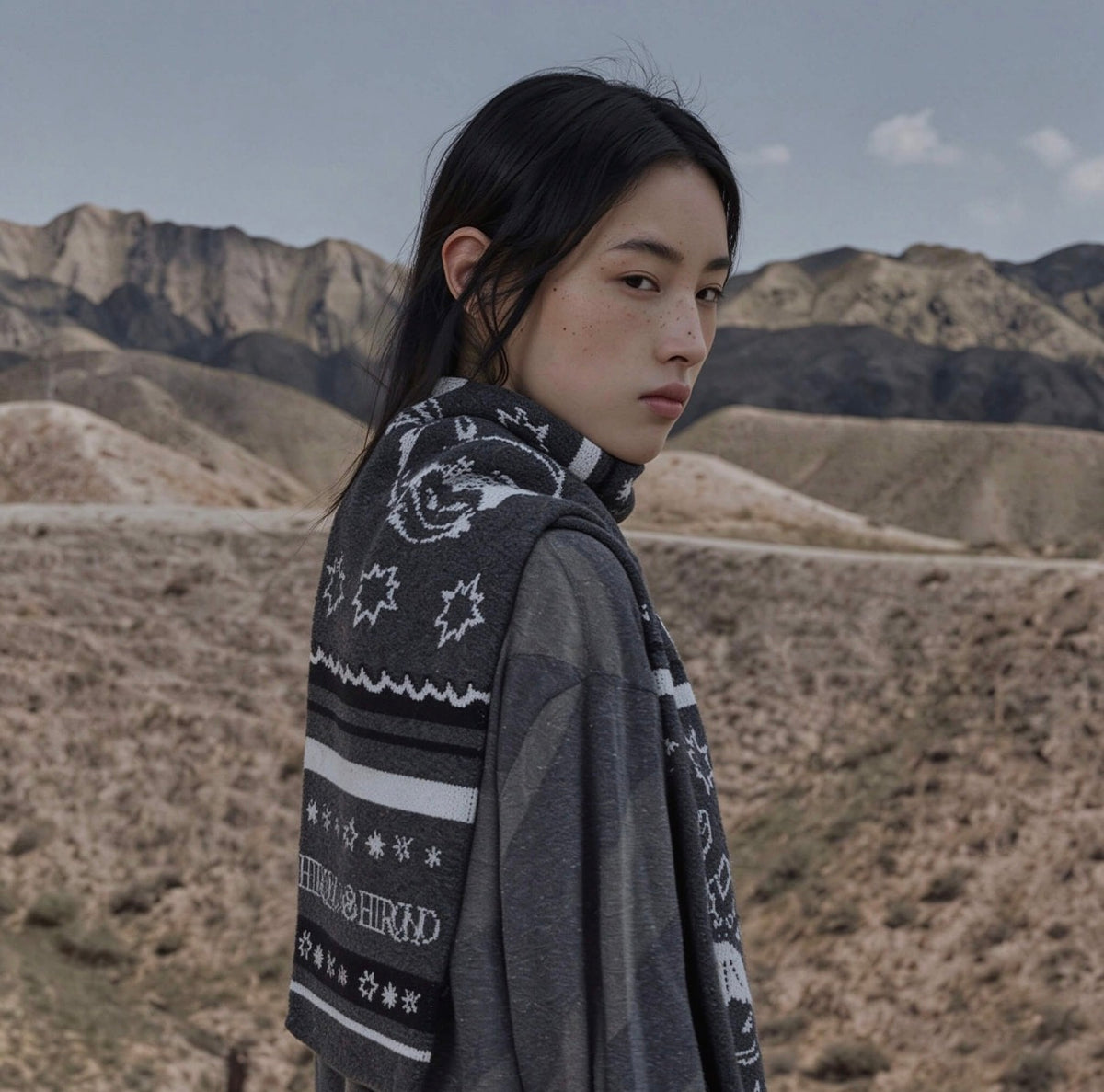 Hirono Whisper Within Knitted Scarf