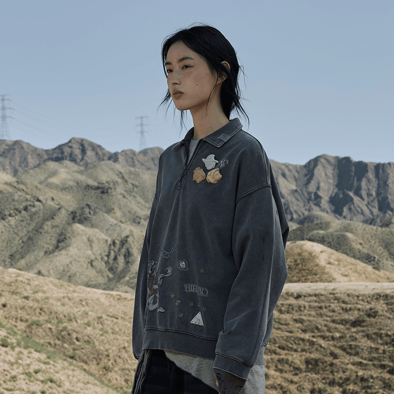 Hirono sweatshirt worn side