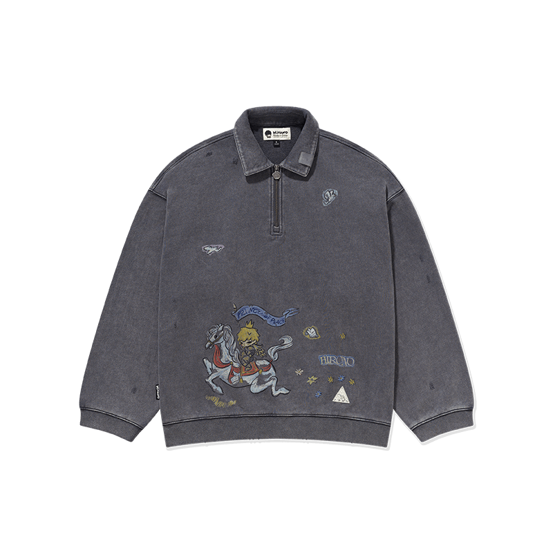 Hirono half zip sweatshirt front