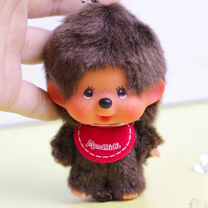 Monchhichi Plush Big Head Boy & Girl Keychain