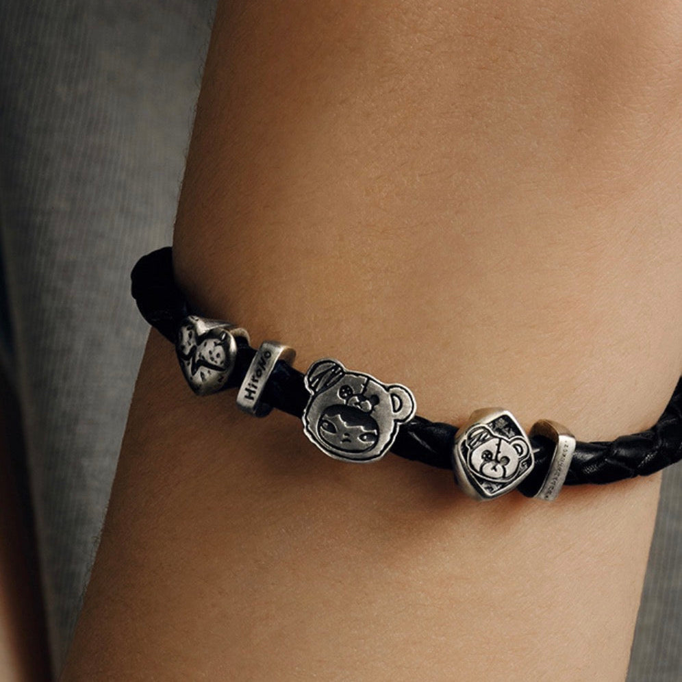 HIRONO Fight for Joy Series Leather Cord Bracelet