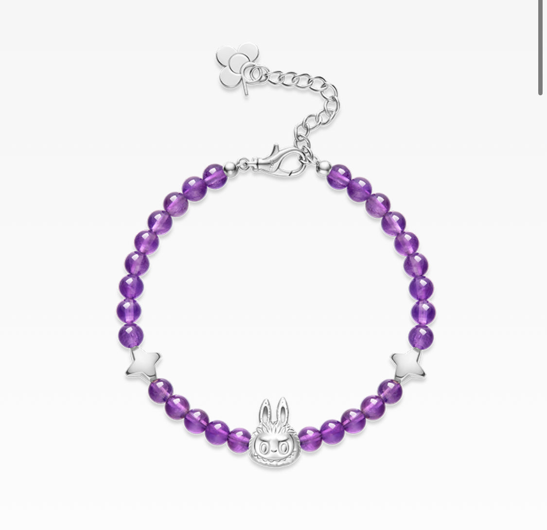 POPOP LABUBU Silver Crystal Bracelet