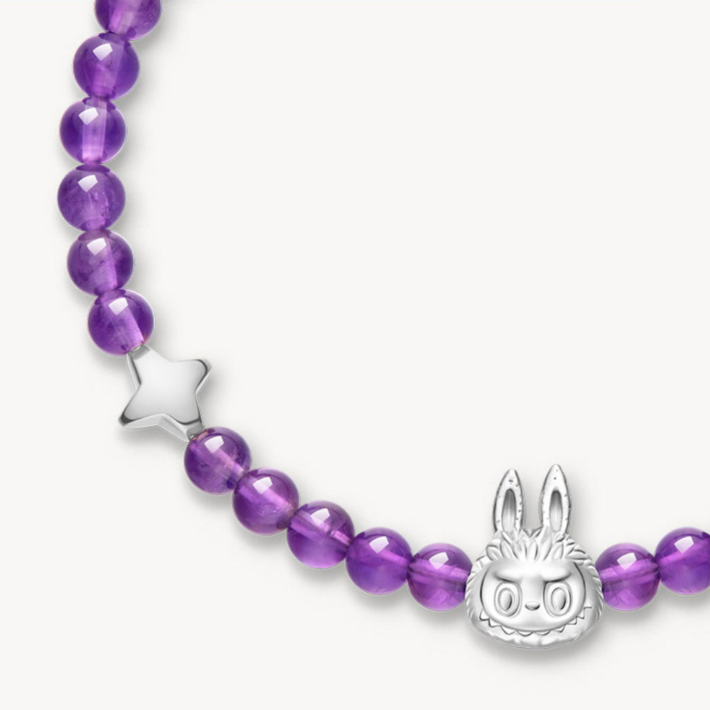 POPOP LABUBU Silver Crystal Bracelet