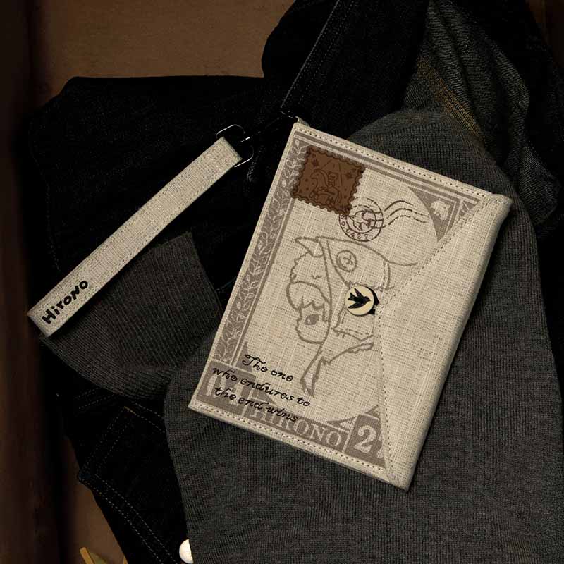 HIRONO Man in the Mist Fabric Passport Holder