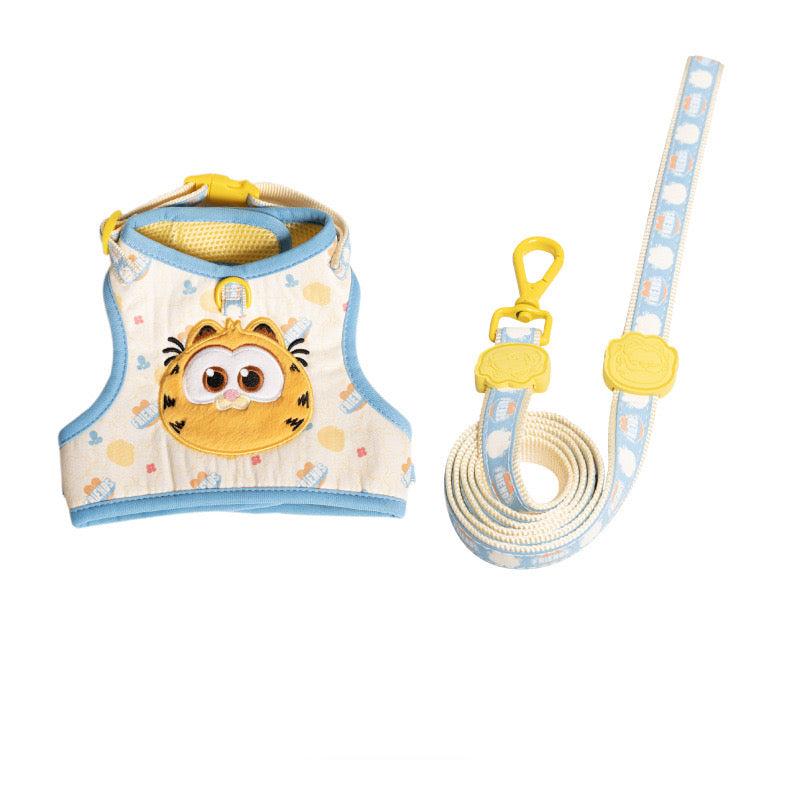 Garfield-Cat-Harness-with-Leashes-blue+white