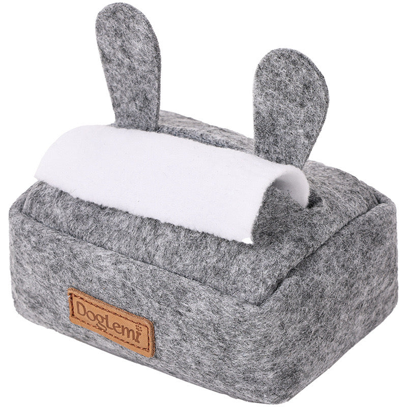  Tissue Box Interactive Puzzle & Snuffle Mat Dog Toy-shallow gray