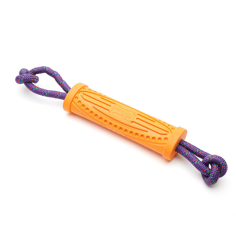 Rubber Bar with Rope Tug Dog Toys