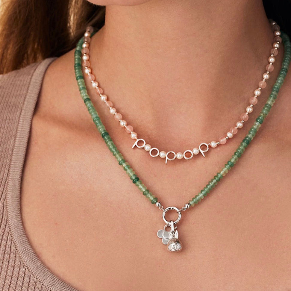 POPOP Jewelry Fruition Series Aventurine Necklace – LABUBU Pendant