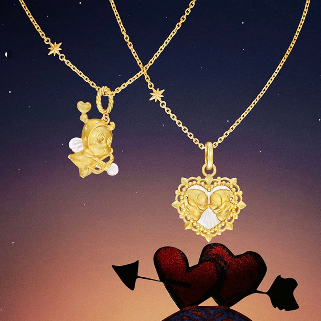 POPOP Jewelry Twinkle Twinkle Magic of Love Series Kiss Necklace