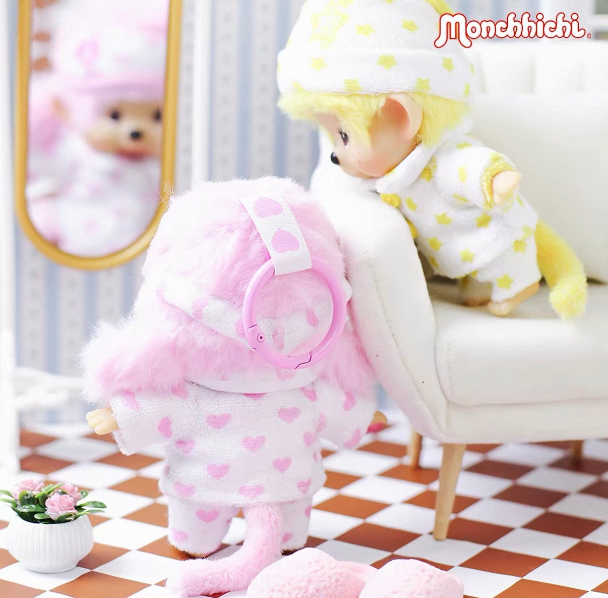 Monchhichi Limited Edition Pajama Costume 11cm Plush Pendant