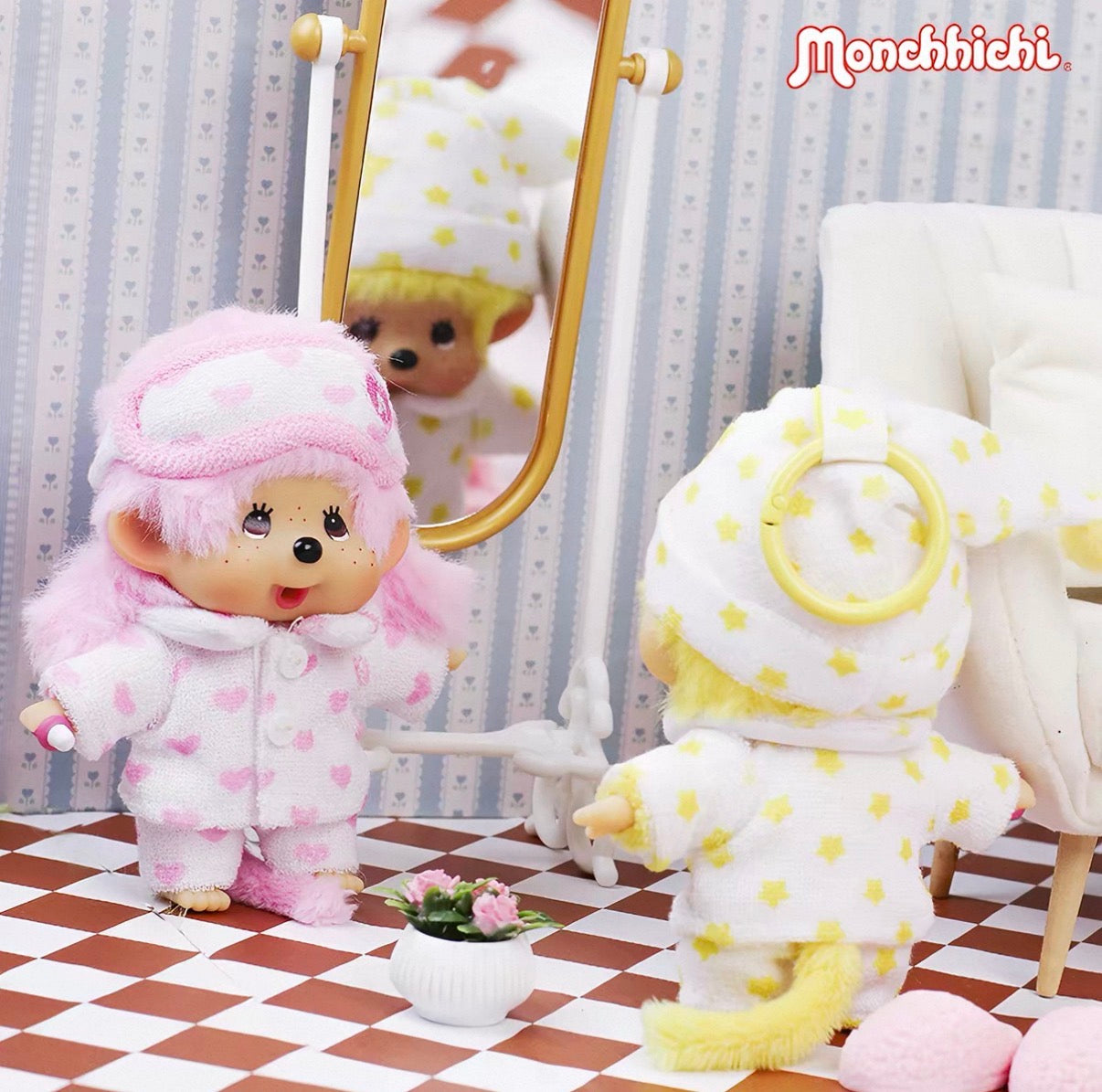 Monchhichi Limited Edition Pajama Costume 11cm Plush Pendant