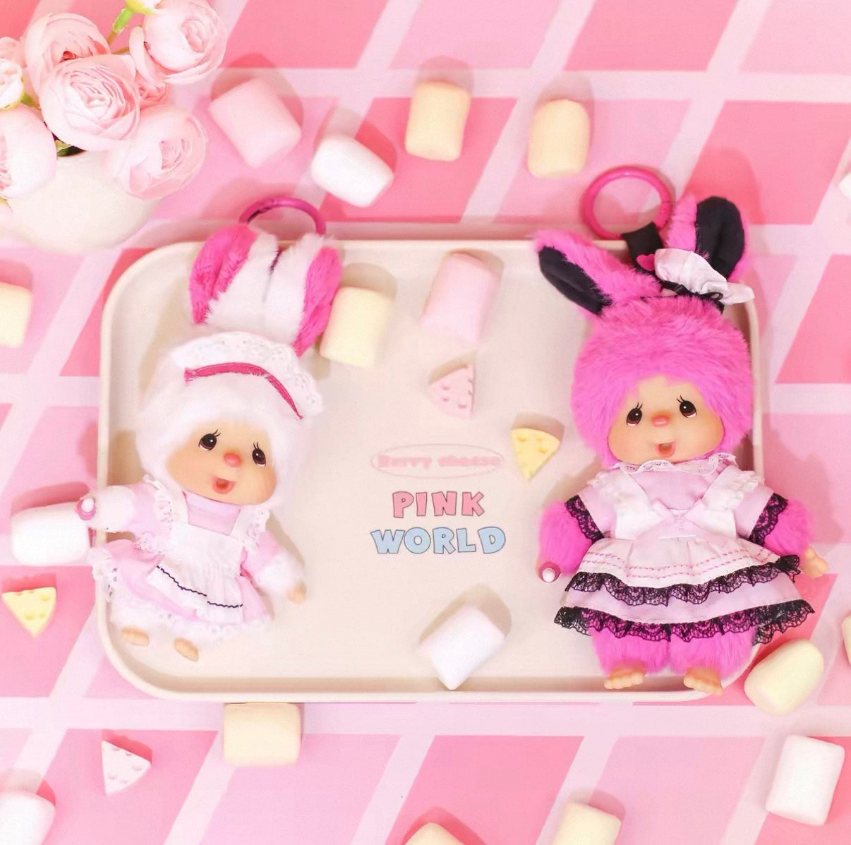 Monchhichi & Chimtan Maid Lace Pink Series