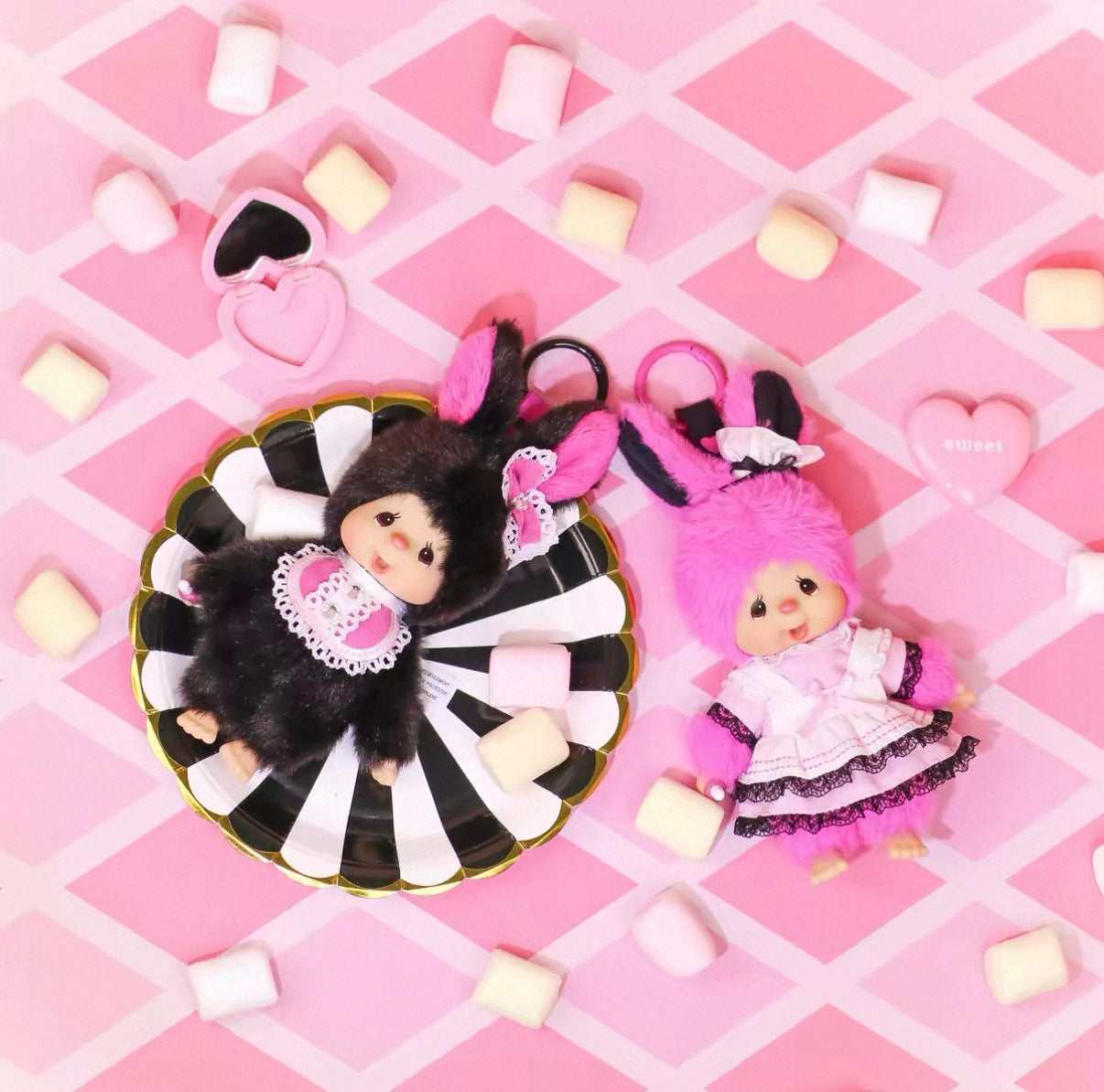 Monchhichi & Chimtan Maid Lace Pink Series