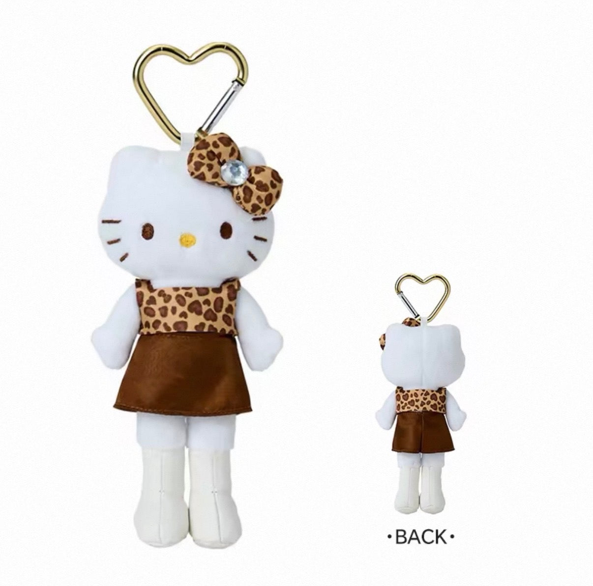 Sanrio Hello Kitty GOGO Gal Leopard Plush Keychain