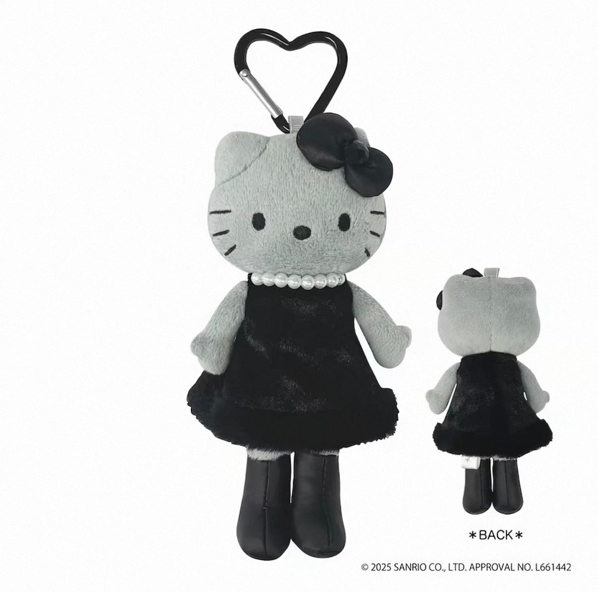 Sanrio Hello Kitty Black Angel Black Dress Plush Keychain