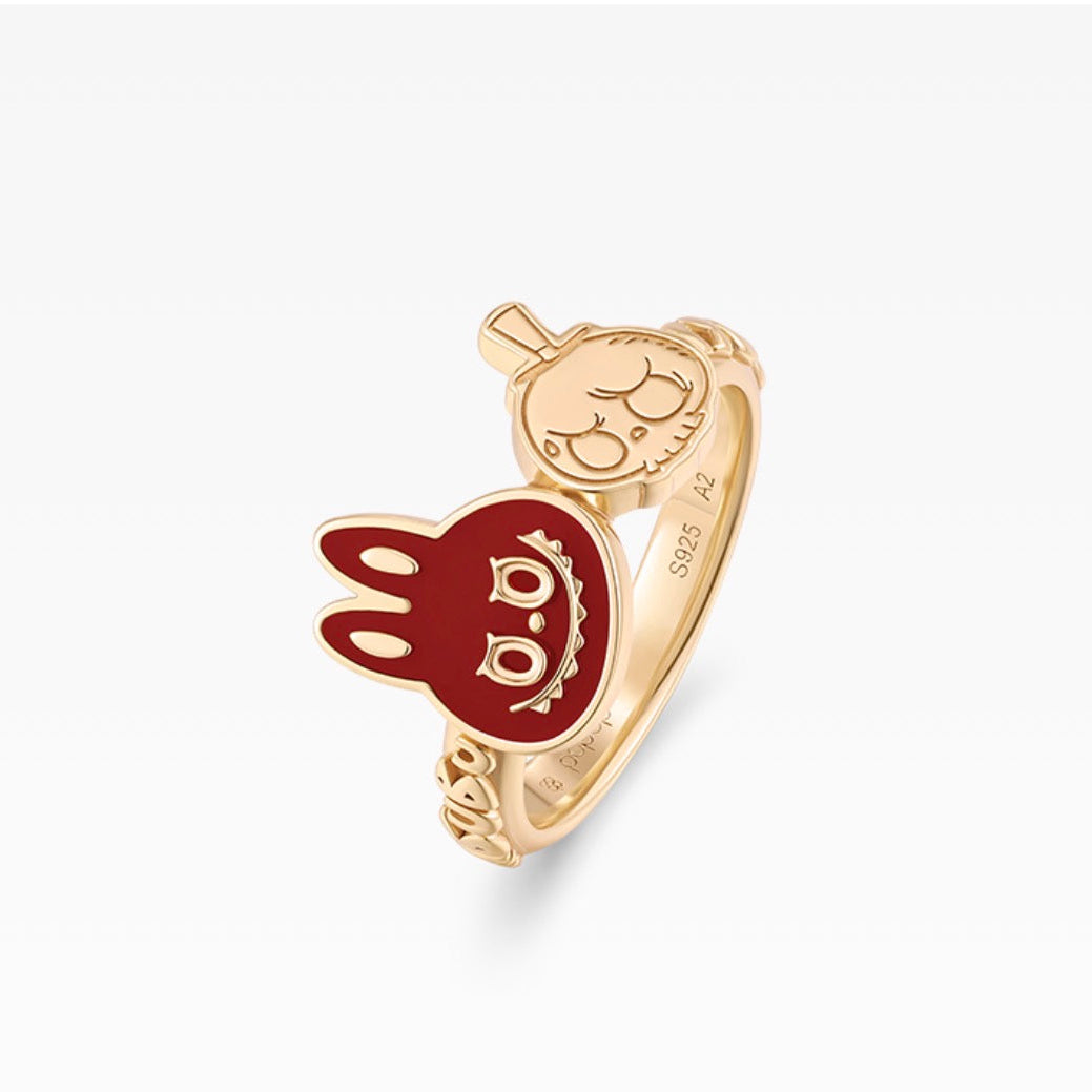 POPOP LOVE CHAPTER Series LABUBU &TYCOCO Gemstone Ring (Pre-order)