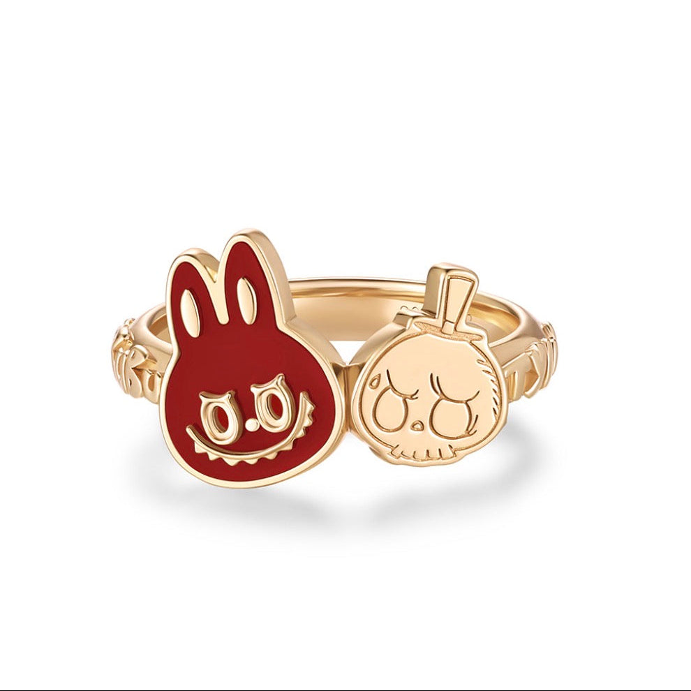 POPOP LOVE CHAPTER Series LABUBU &TYCOCO Gemstone Ring (Pre-order)