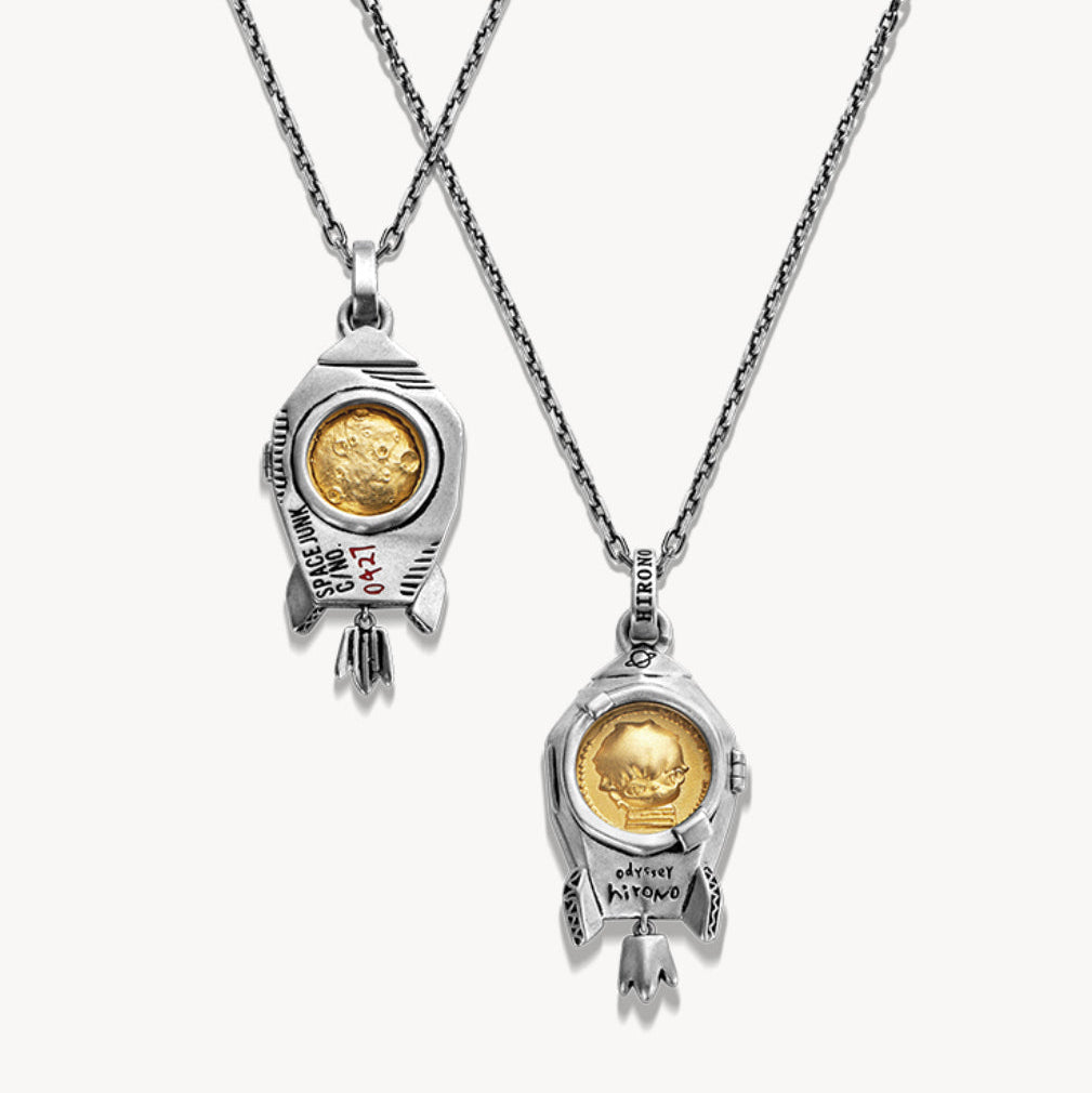 Hirono Rocket 925 Silver Vintage Necklace