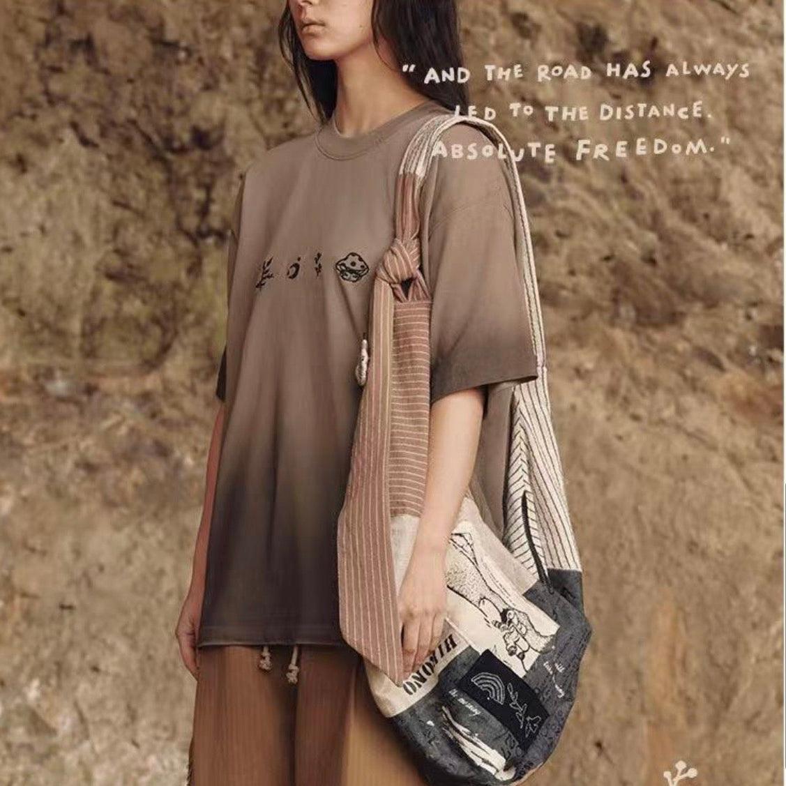 POP MART Hirono Living Wild "Wanderer's Poem" Crossbody Bag
