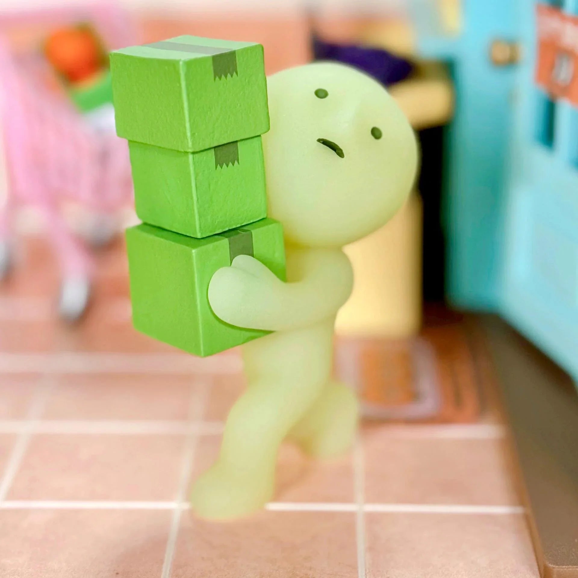 Figurine Smiski Série Moving - Vert - 0.00 Figurine Smiski Série Moving - Vert - 0.00