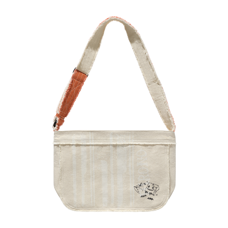 HIRONO After Dark Graffiti Canvas Crossbody Bag