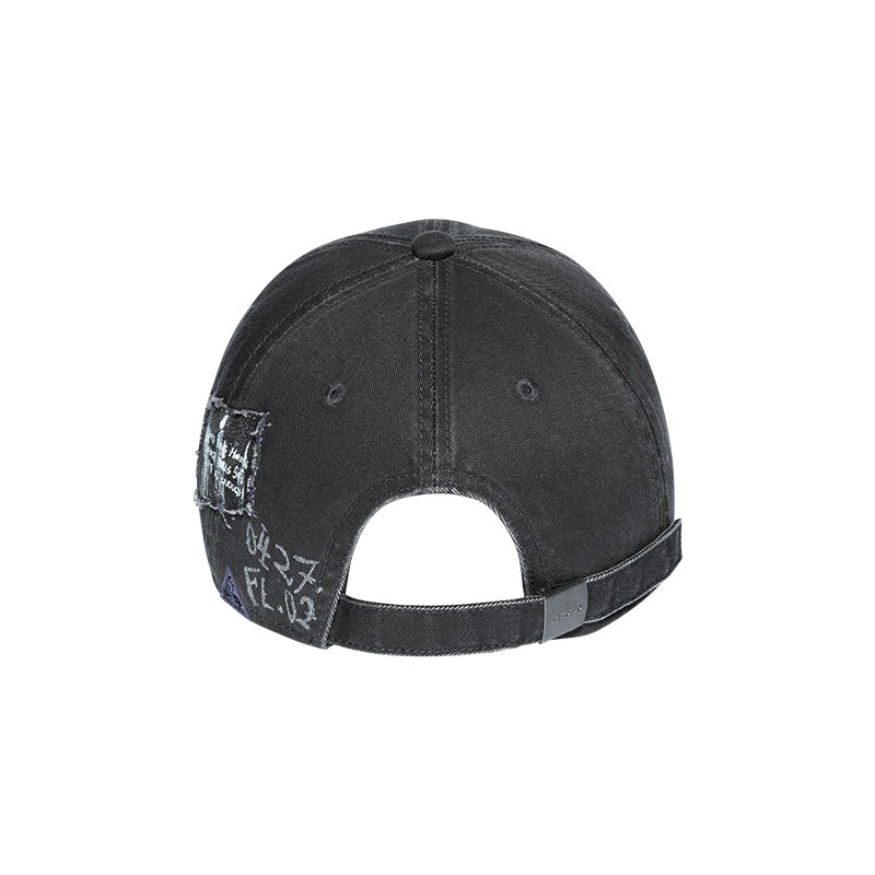 HIRONO After Dark Ghost Washed Black Baseball Cap
