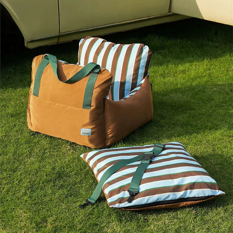 Striped Car Seat Pet Bed