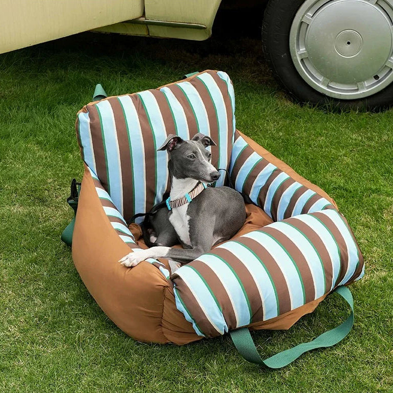 Striped Car Seat Pet Bed